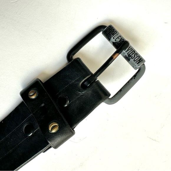 Harley-Davidson Skull Black Belt with Grommets 34 - Picture 8 of 13